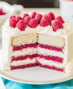White Chocolate Raspberry Deam Cake Recipe