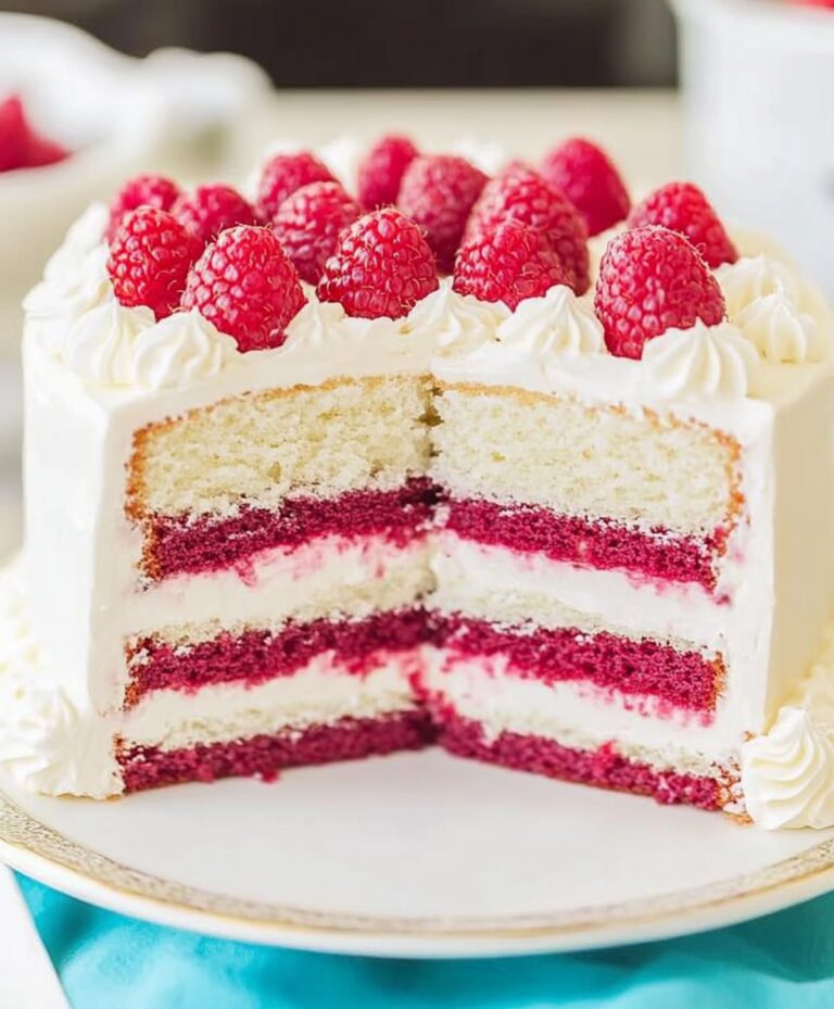 White Chocolate Raspberry Deam Cake Recipe