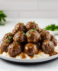 Tender Onion Crockpot Meatballs Recipe