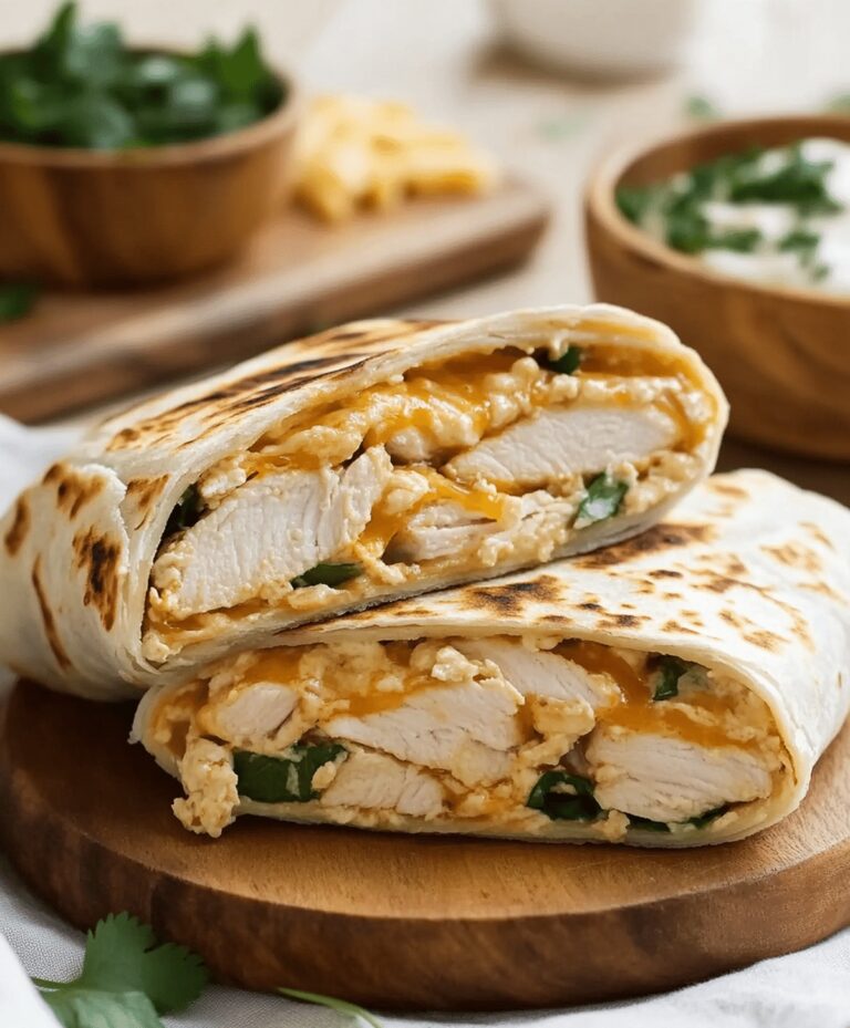 Cheesy Garlic Chicken Wraps Recipe