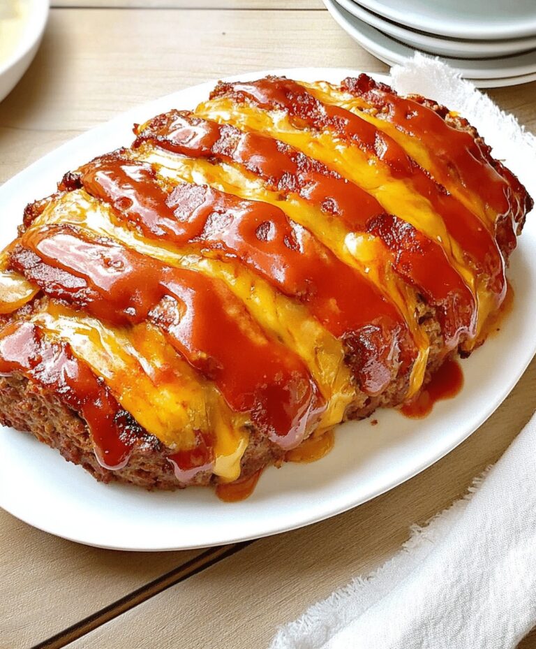Juicy Bacon Cheeseburger Meatloaf Recipe