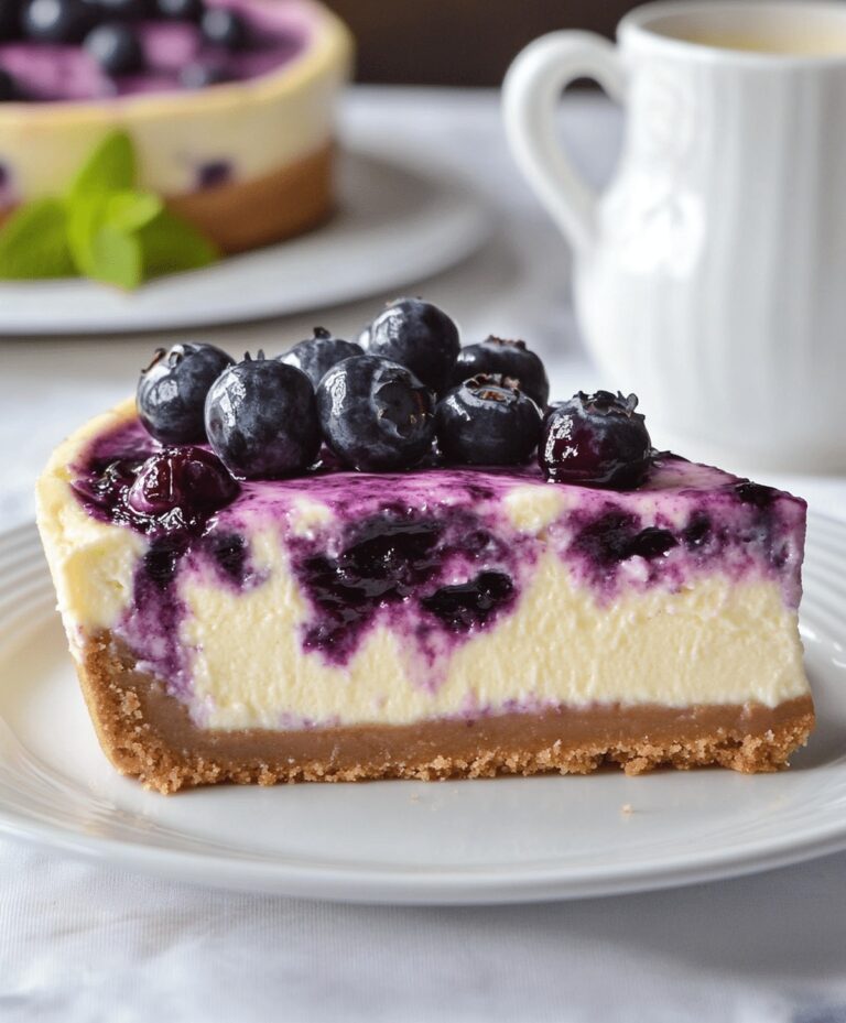 Delightful Blueberry Swirl Cheesecake Recipe