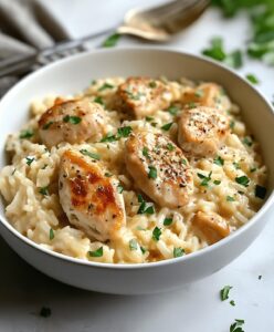 One-pan Creamy Parmesan Chicken & Rice Recipe
