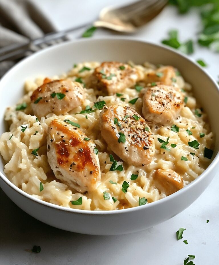 One-pan Creamy Parmesan Chicken & Rice Recipe