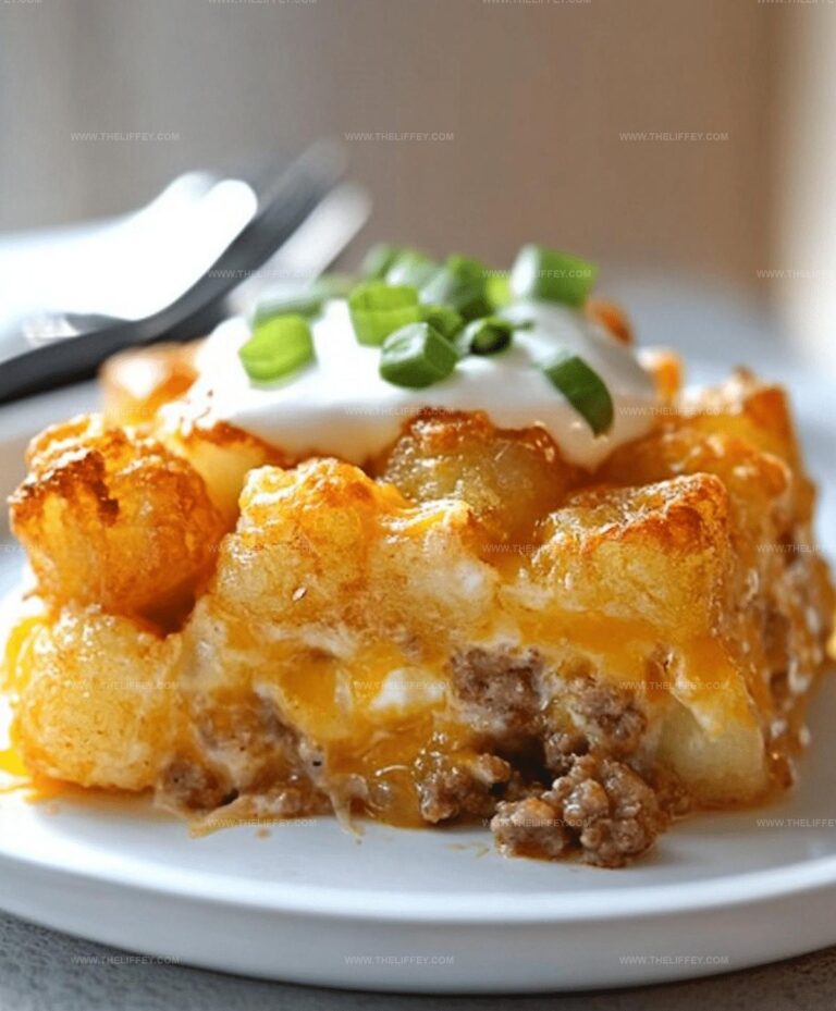 Cheesy Tater Tot Casserole With Ground Beef Recipe