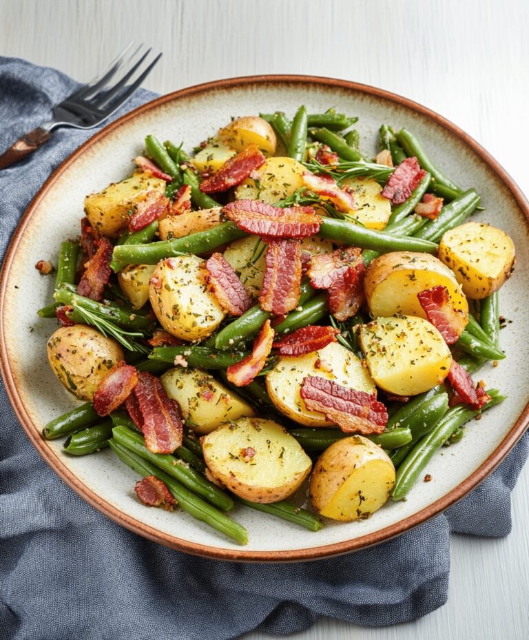 Country Ranch Green Beans And Potatoes With Bacon Recipe
