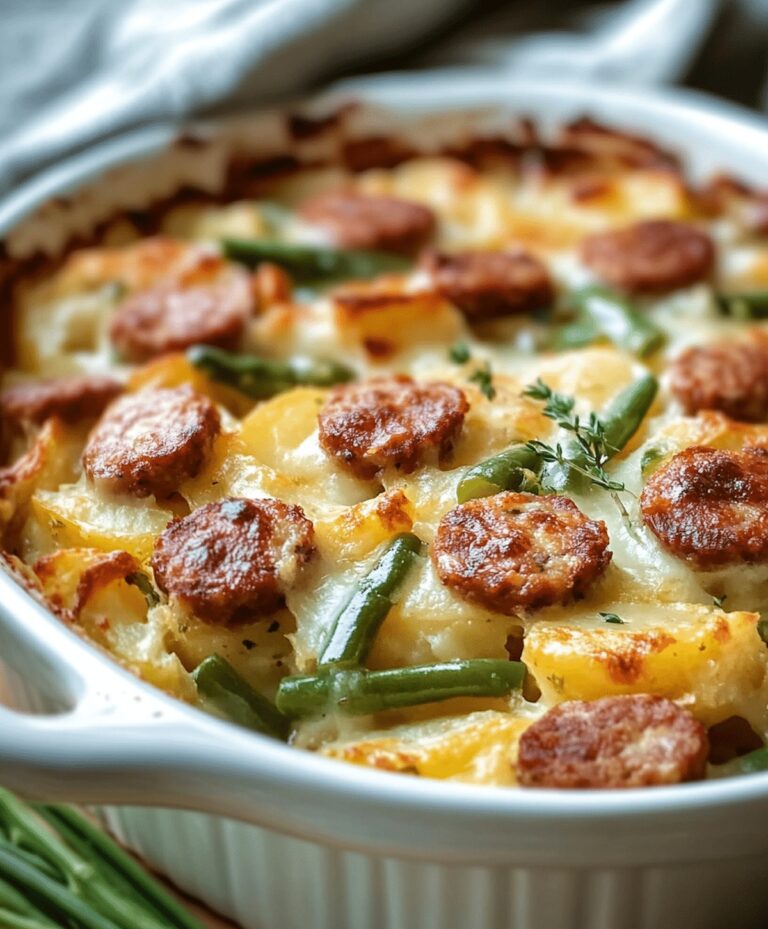 Hearty Sausage Green Bean Potato Casserole Recipe