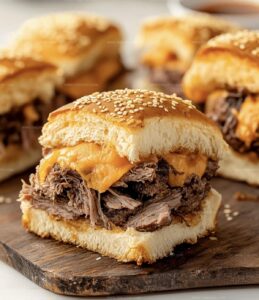 Easy Roast Beef And Cheddar Sliders Recipe