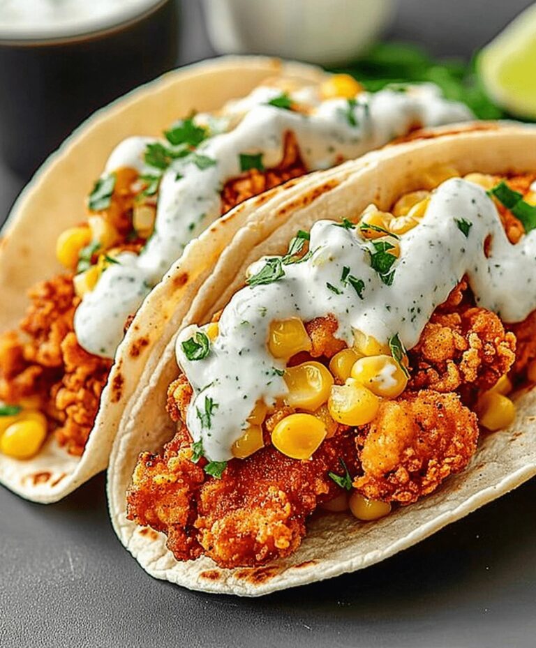 Crispy Fried Chicken Street Corn Taco With Jalapeno Lime Ranch Recipe