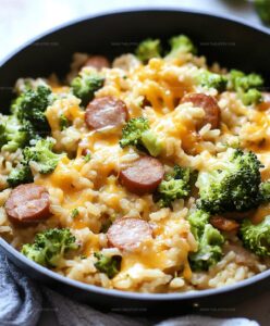 Hearty Kielbasa Rice And Broccoli Skillet Recipe