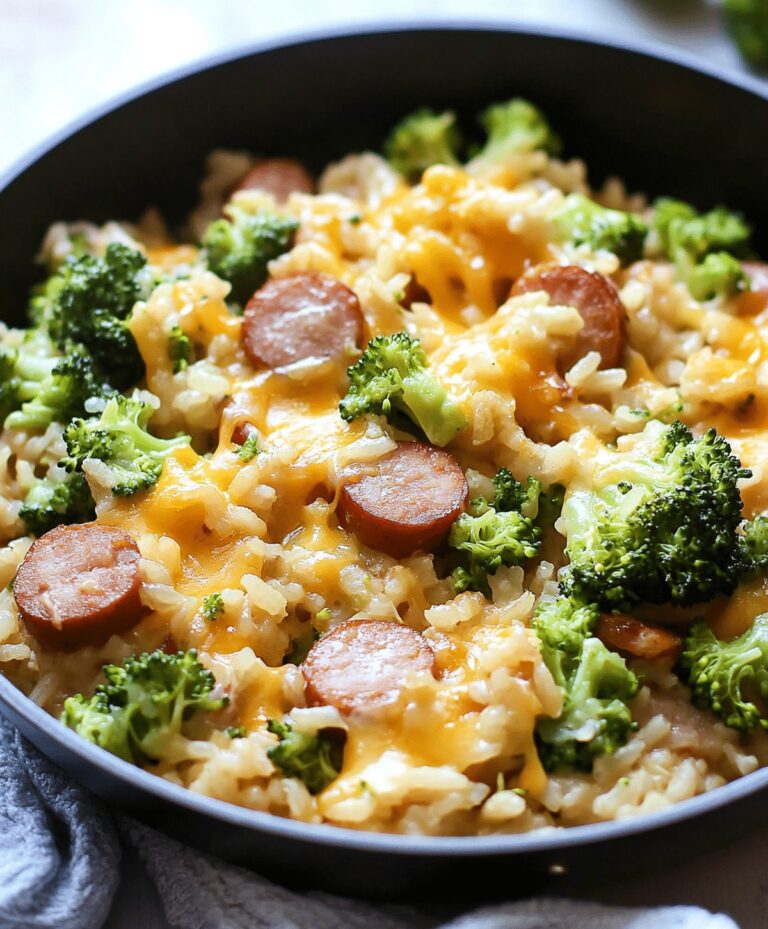 Hearty Kielbasa Rice And Broccoli Skillet Recipe
