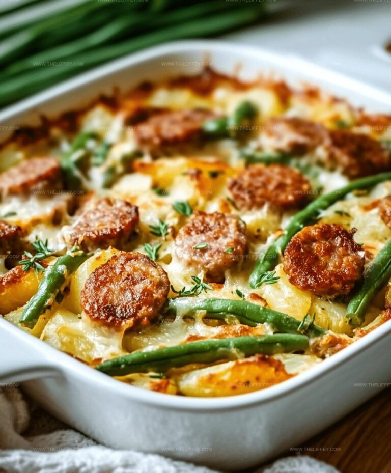 Quick Sausage Green Bean Potato Casserole Recipe