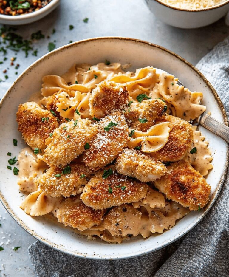 Garlic Butter Chicken Bites With Creamy Parmesan Pasta Recipe