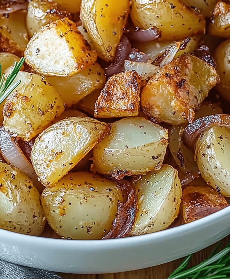 Crispy Oven Roasted Potatoes & Onions Recipe