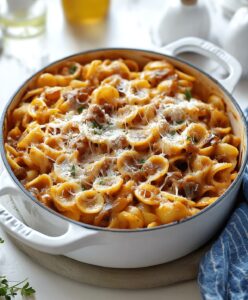 Creamy One Pot French Onion Pasta Recipe