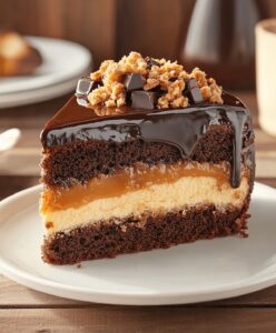 Delectable Chocolate Caramel Toffee Crunch Cake Recipe