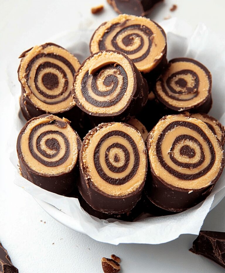 No Bake Chocolate Peanut Butter Pinwheels Recipe