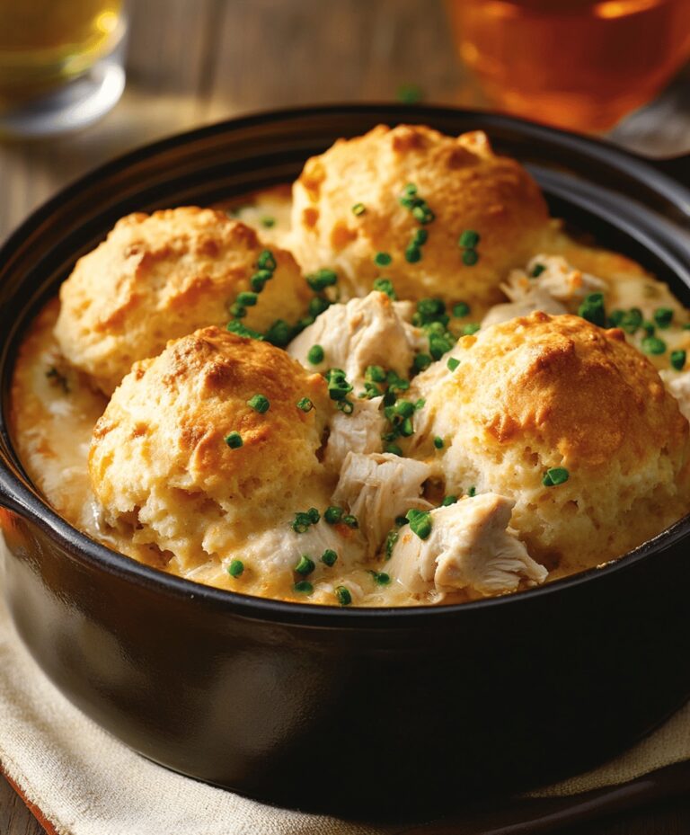 Cheesy Chicken Cobbler With Red Lobster Biscuit Mix Recipe