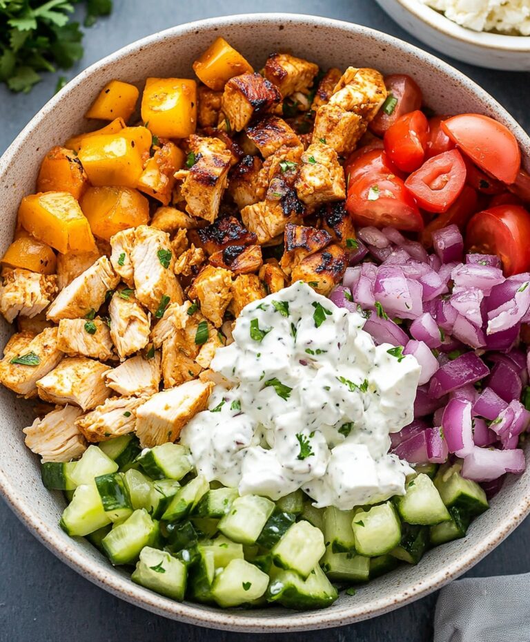 Authentic Chicken Gyro Bowls Recipe