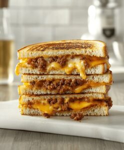 Ground Beef Grilled Cheese Sandwich Recipe