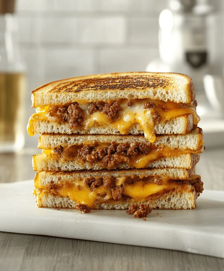 Ground Beef Grilled Cheese Sandwich Recipe
