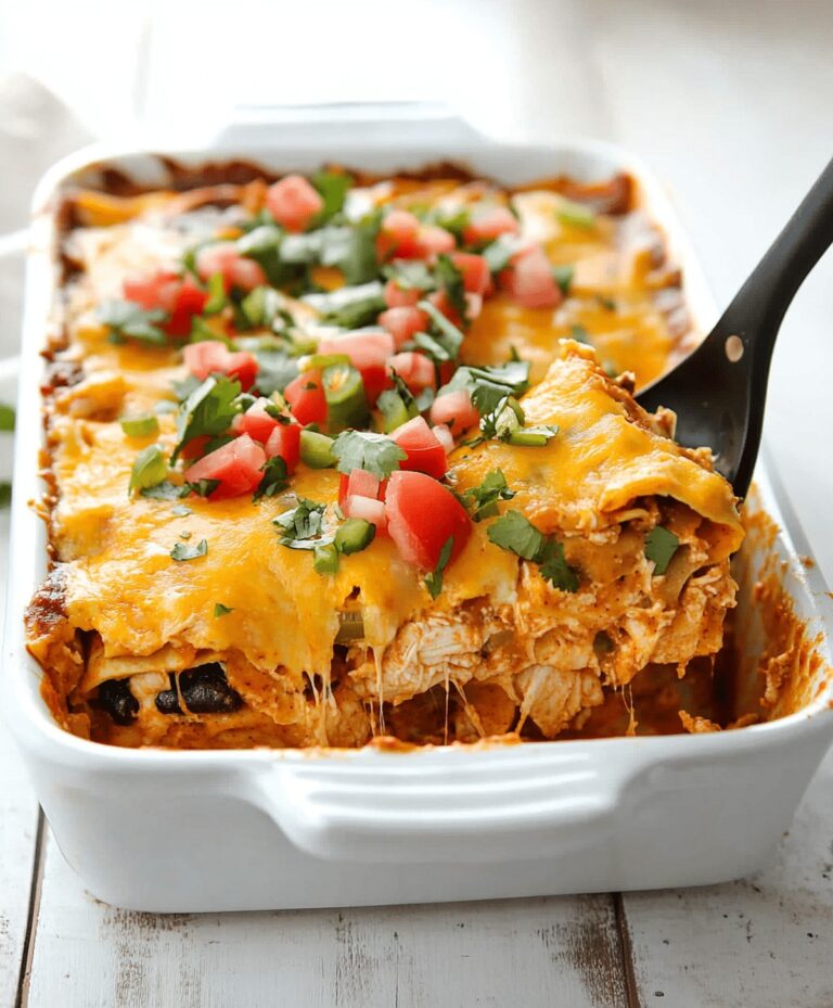 Cheesy Chicken Enchilada Casserole Recipe
