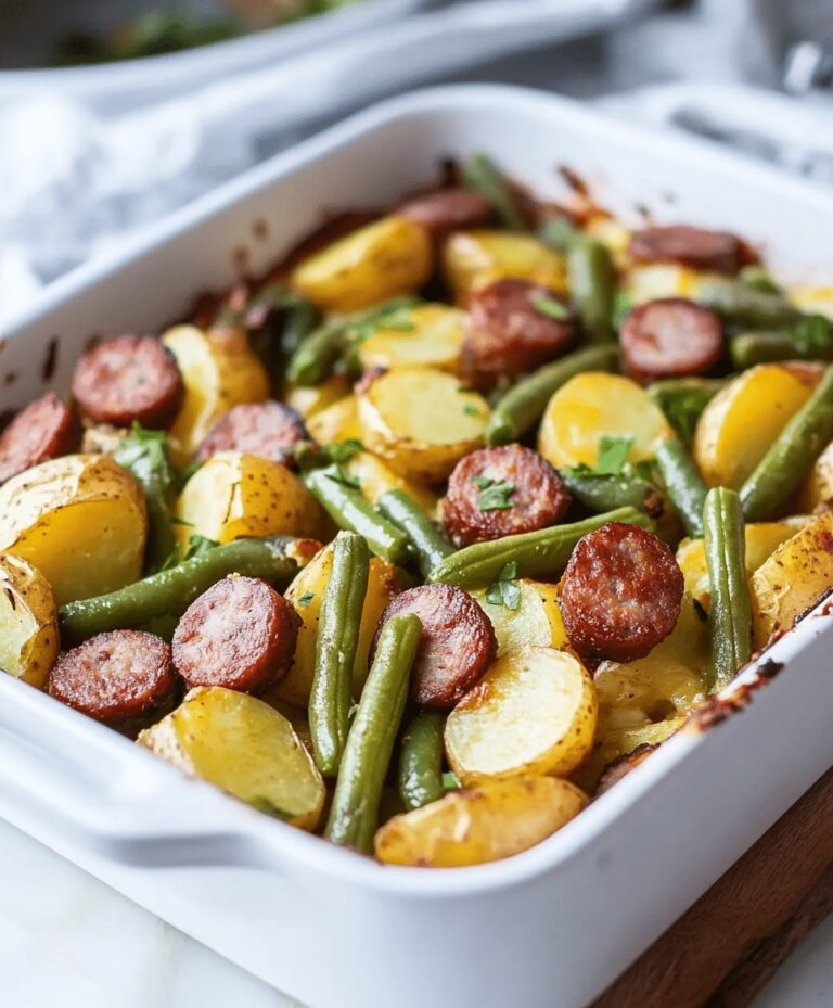 Delicious Sausage Green Bean Potato Casserole Recipe