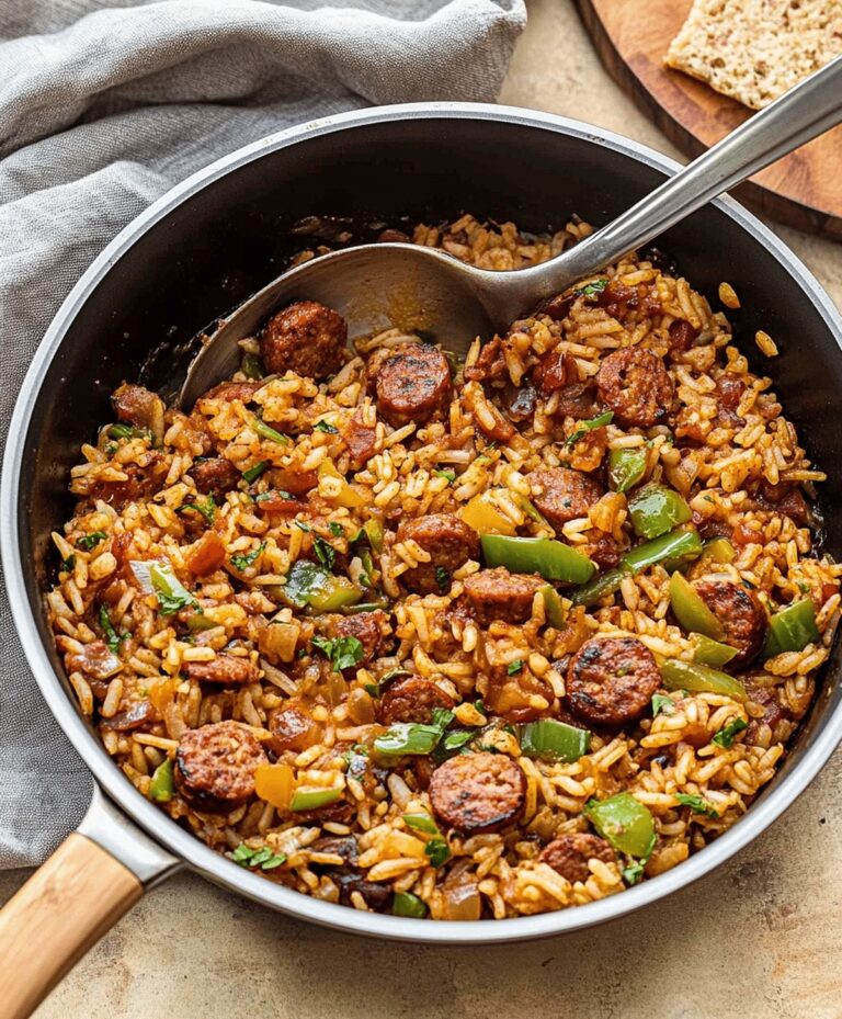 Quick Cajun Sausage And Rice Skillet Recipe