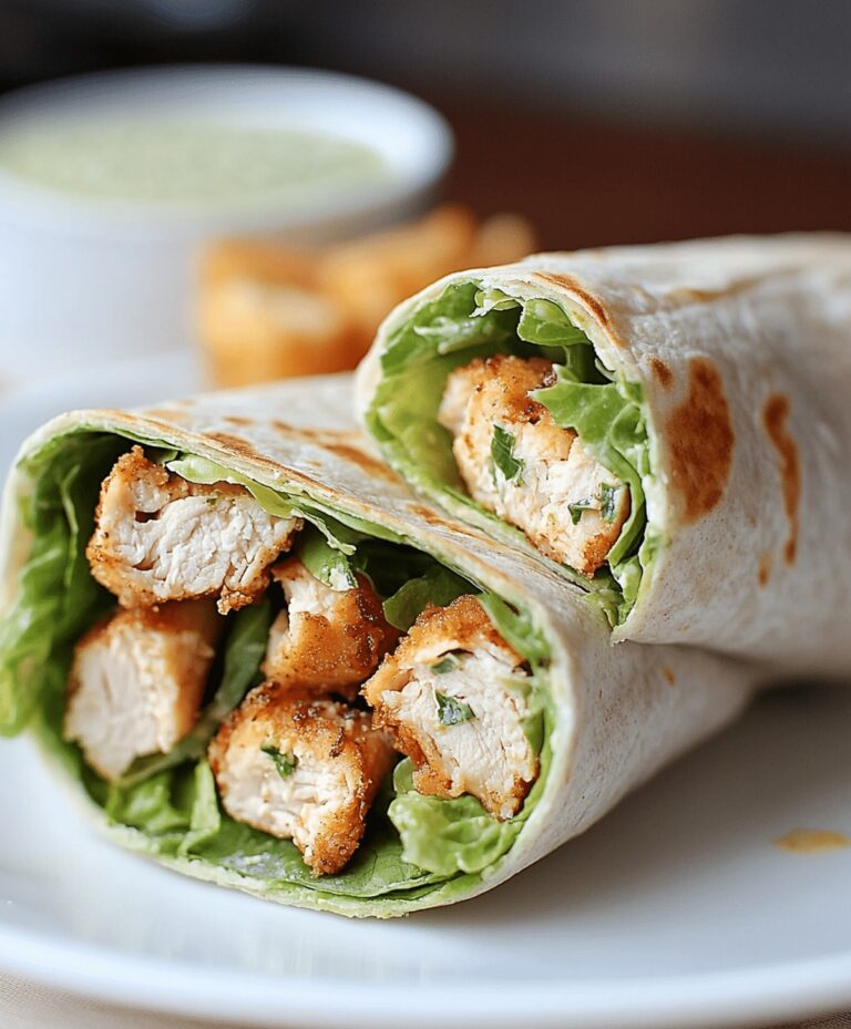 Crispy Chicken Caesar Wrap Recipe