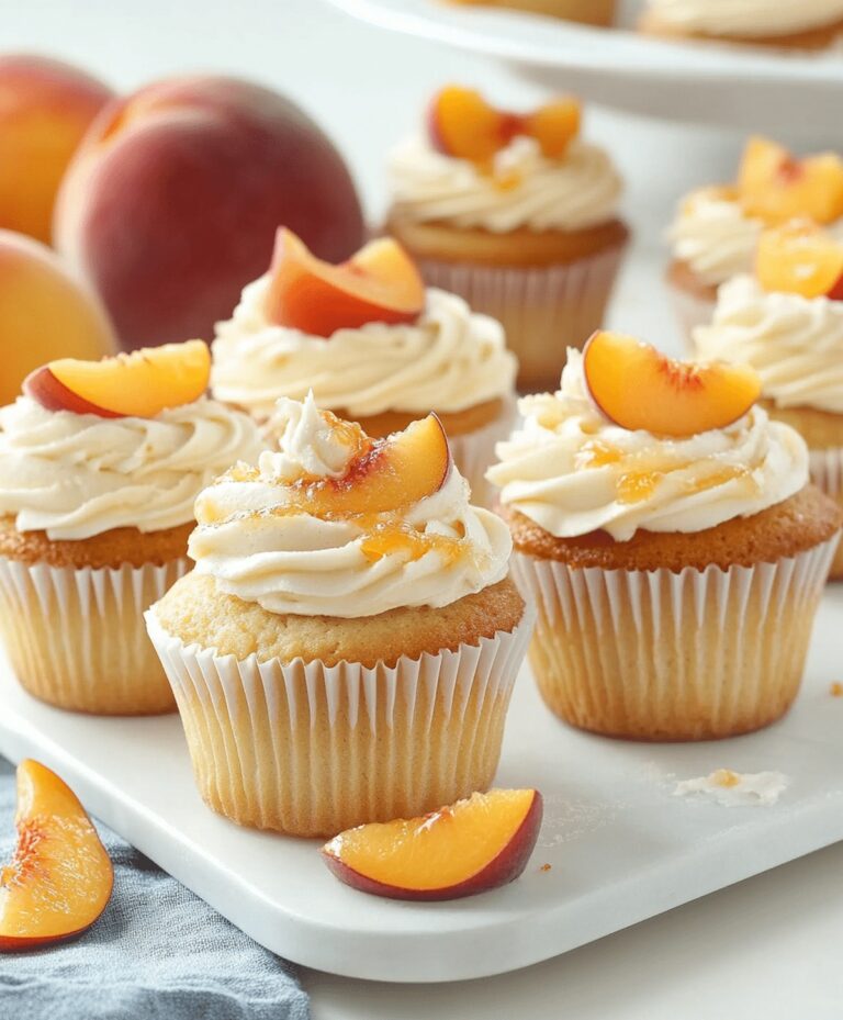 Honey Peach Cream Cheese Cupcakes Recipe