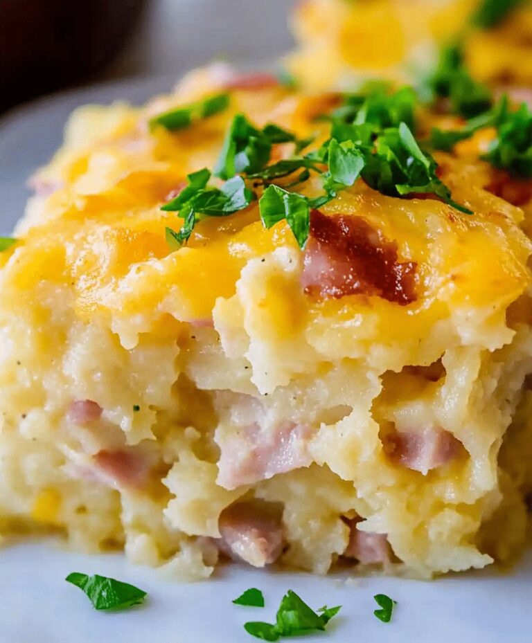 Delicious Hashbrown Breakfast Casserole With Ham Recipe