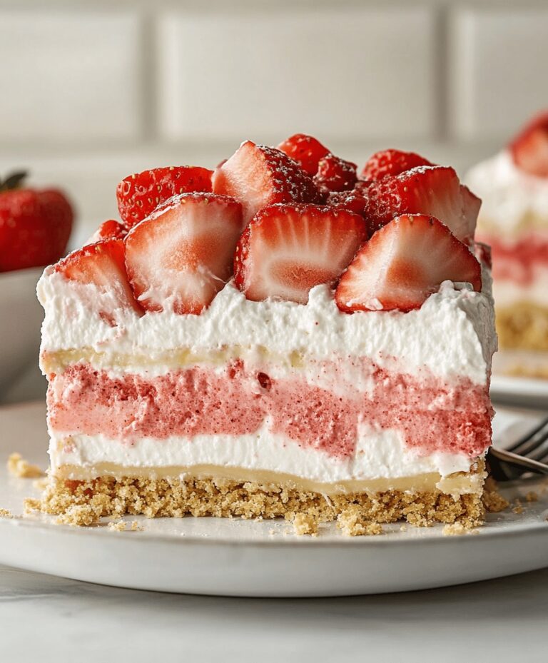 Dreamy Strawberry Cheesecake Lasagna Recipe