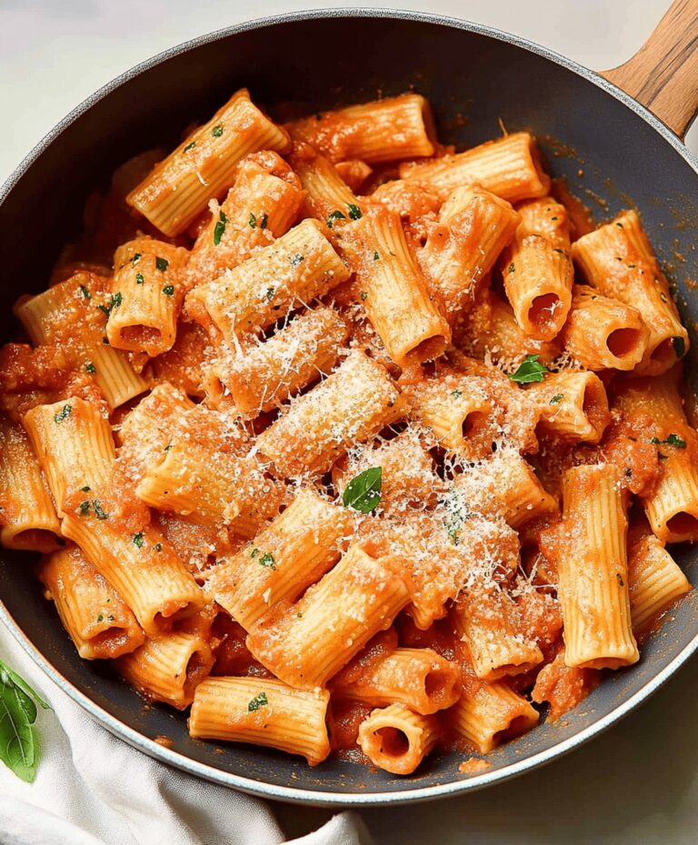 Vibrant Tomato Rigatoni Pasta Recipe