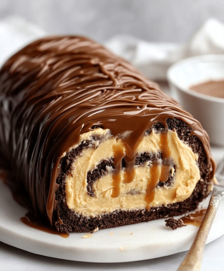 Chocolate Caramel Cream Roll Recipe