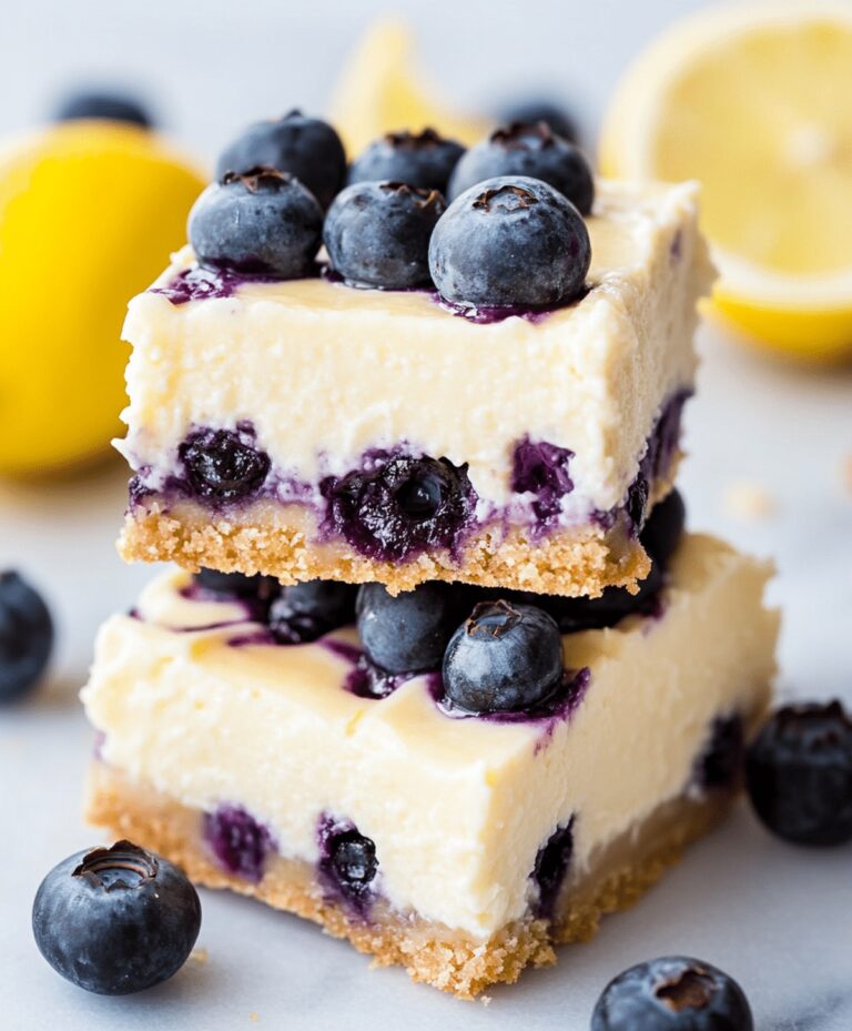 Tangy Blueberry Cheesecake Bars Recipe