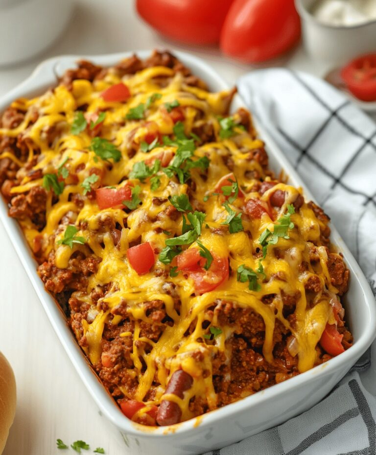 Easy Chili Hot Dog Casserole Recipe