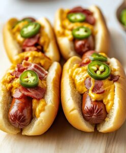 Bacon Jalapeno Popper Hot Dogs Recipe