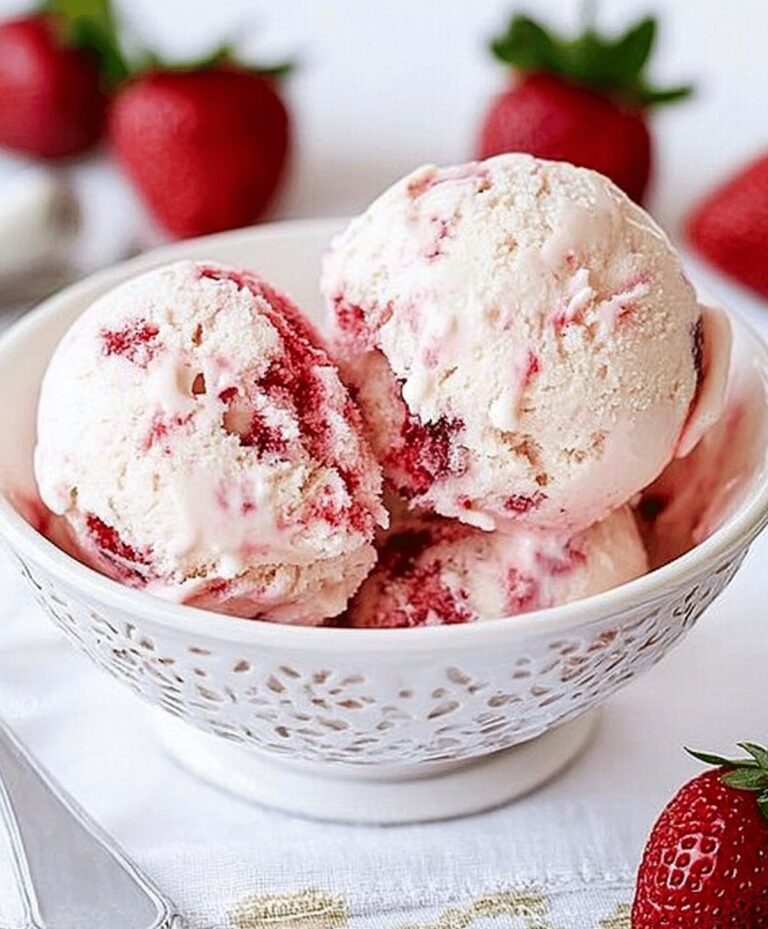 Homemade Strawberry Vanilla Bean Ice Cream Recipe