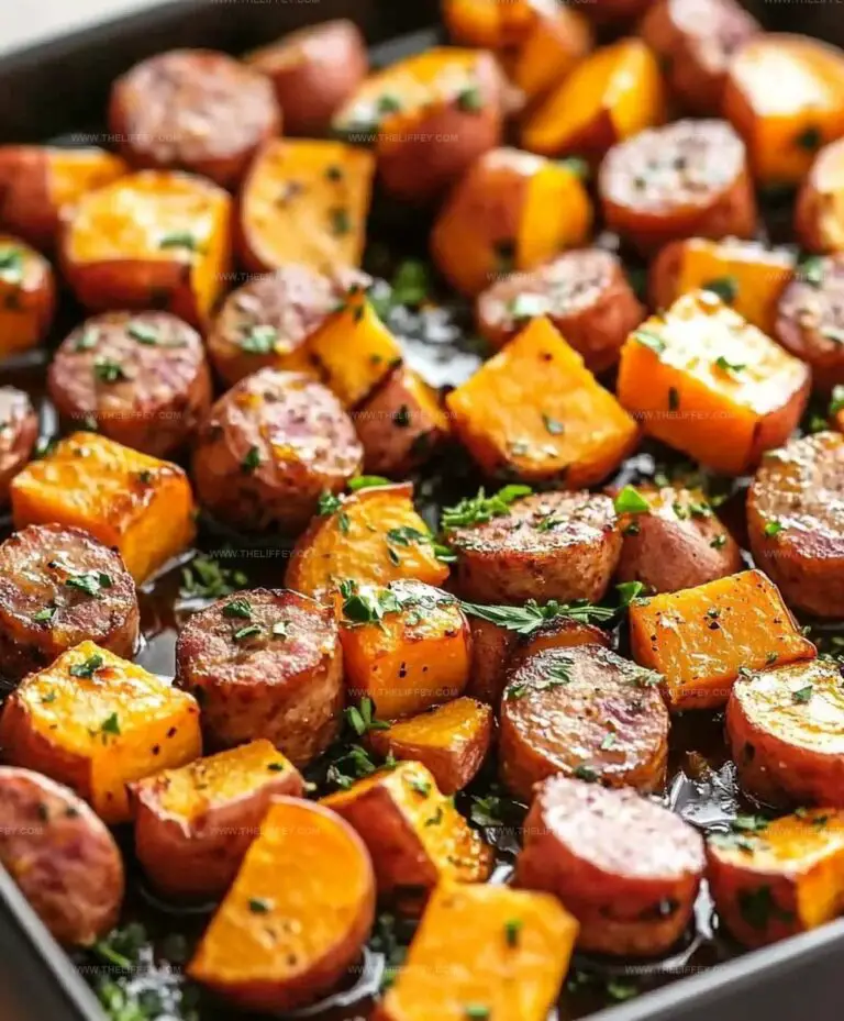 Savory Sausage And Sweet Potatoes With Honey Garlic Sauce Recipe