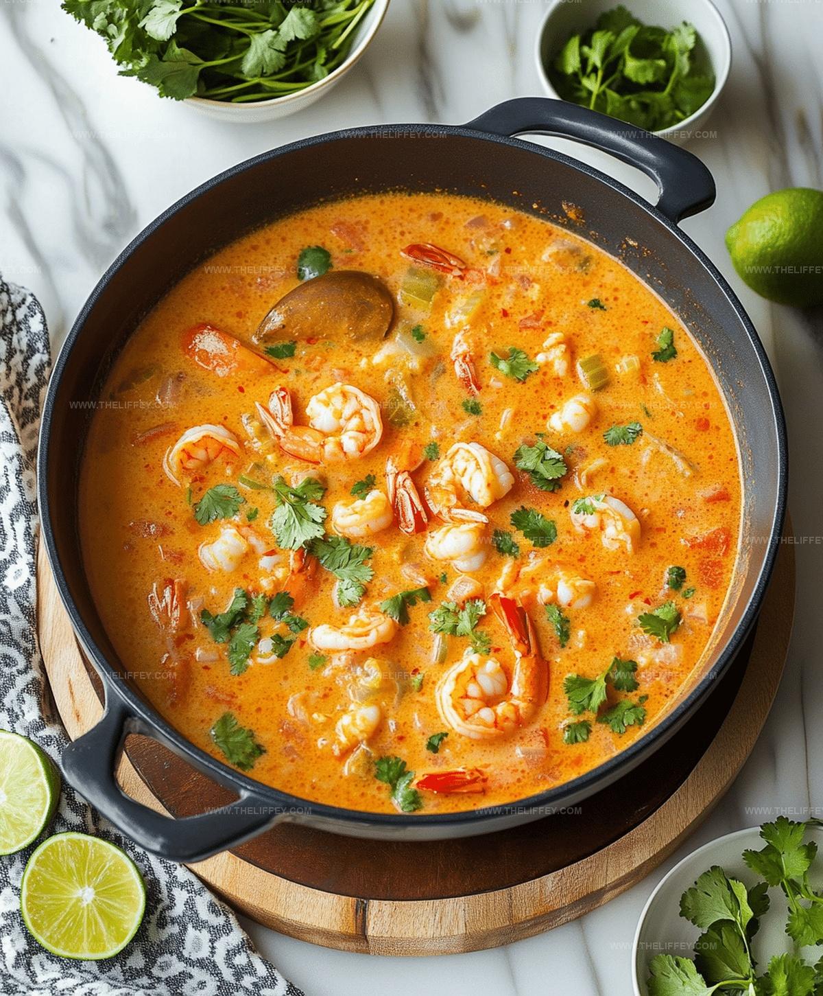 Quick And Spicy Shrimp Soup Recipe