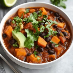 Hearty Sweet Potato Black Bean Chili Recipe