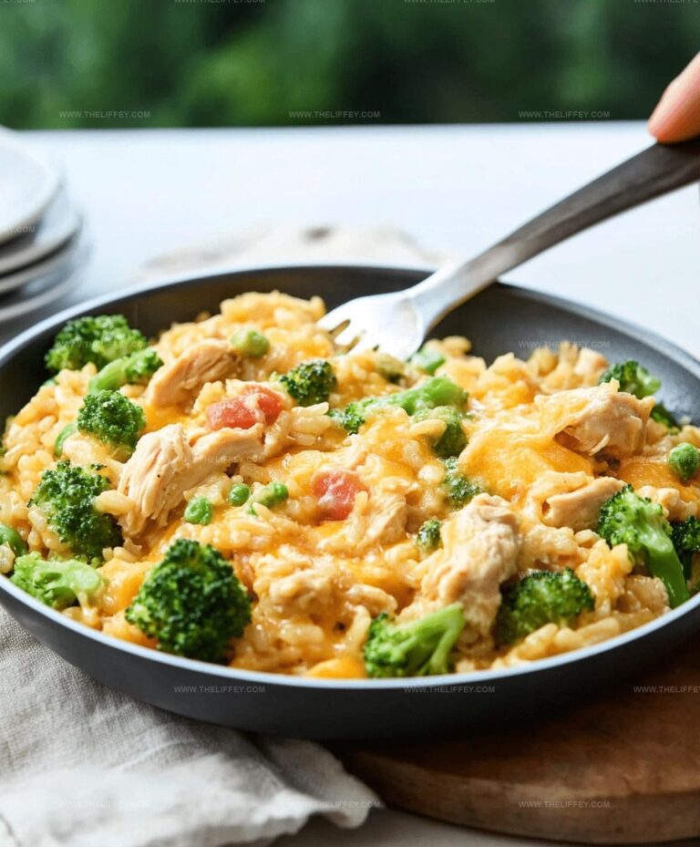 Creamy One Pot Cheesy Chicken Broccoli Rice Casserole Recipe