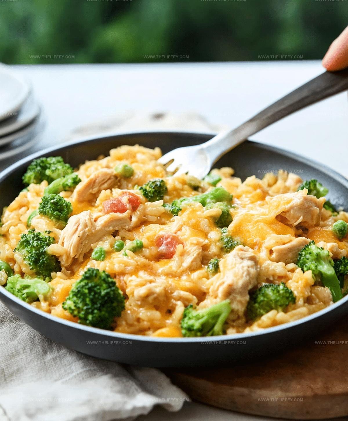 Creamy One Pot Cheesy Chicken Broccoli Rice Casserole Recipe