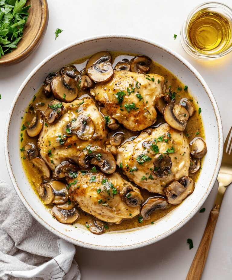 Skillet Chicken And Mushroom Wine Sauce Recipe