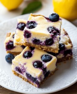 Lemon Blueberry Cheesecake Bars Recipe