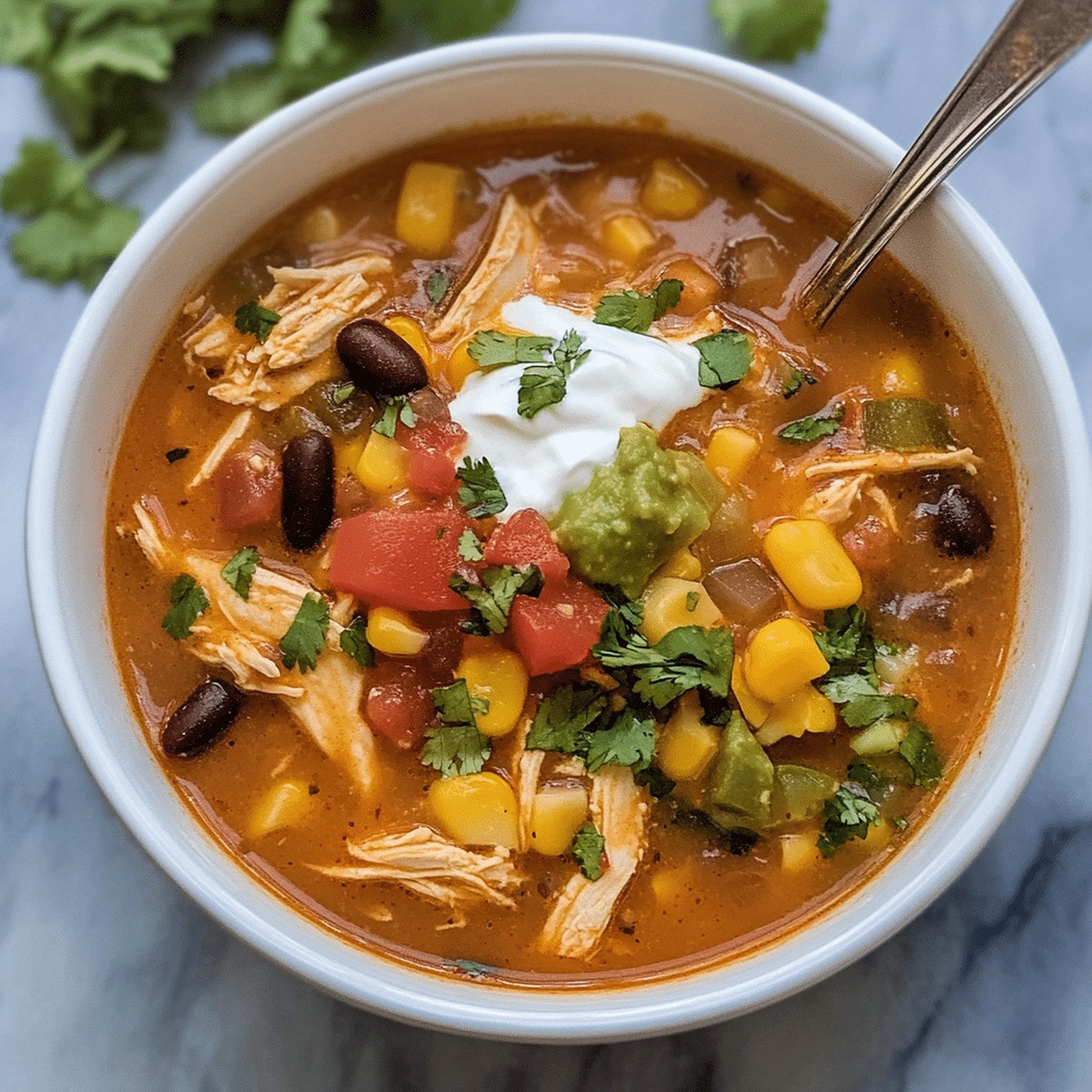 Spicy Chicken Enchilada Soup Recipe