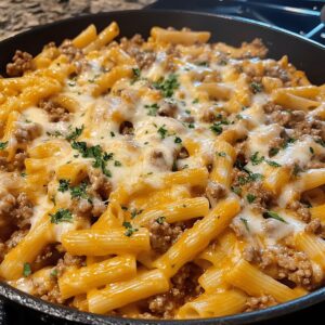Delicious Ground Beef Pasta Skillet Recipe