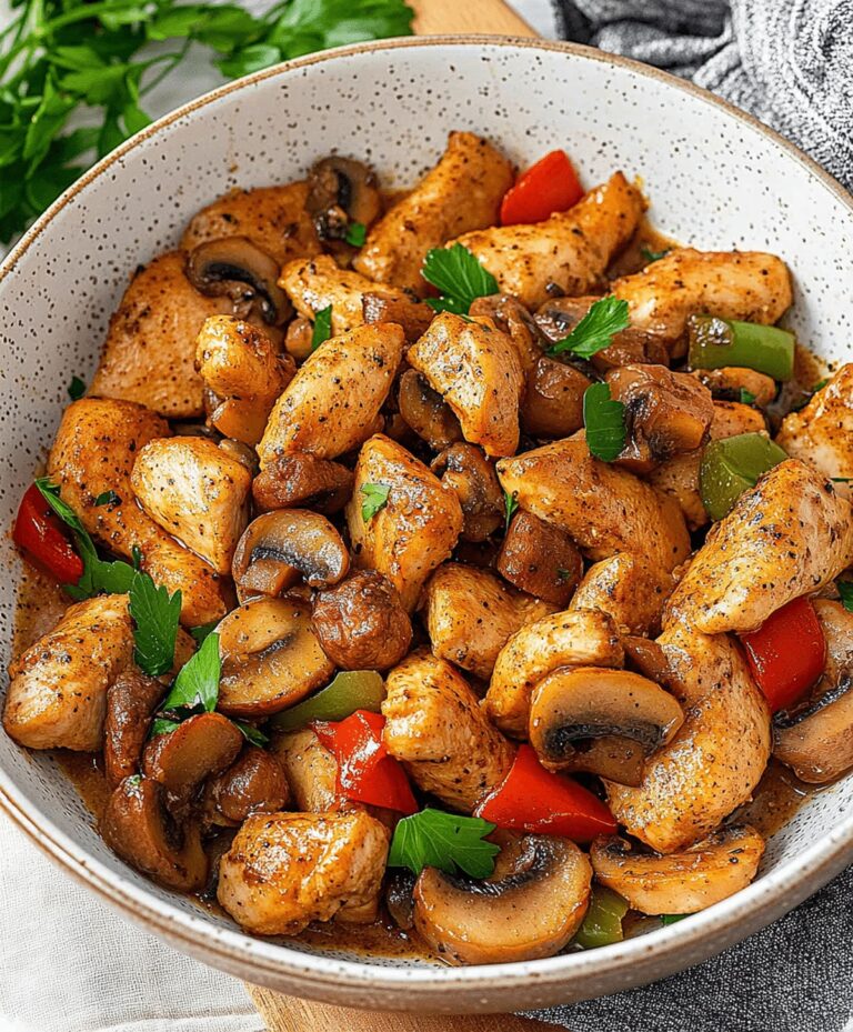 Black Pepper Chicken With Mushrooms Recipe
