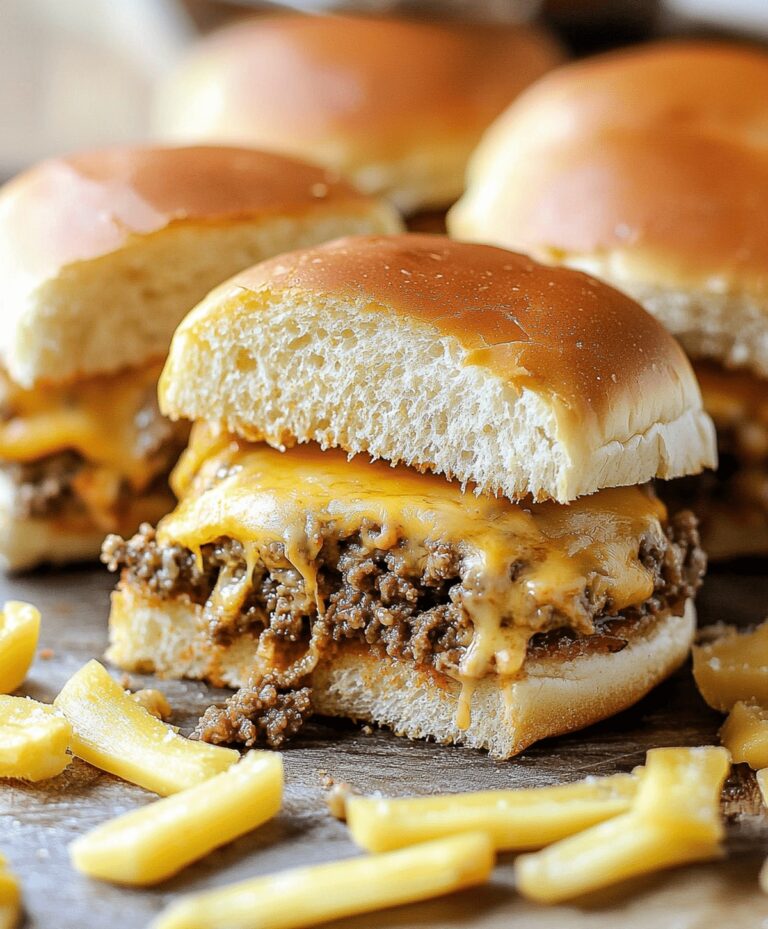 Cheesy Ground Beef Sliders Recipe