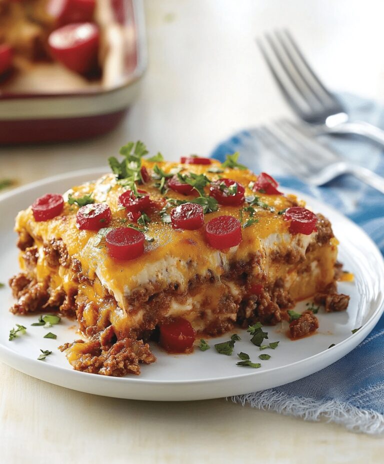 Southern Five Layer Beef Casserole Recipe